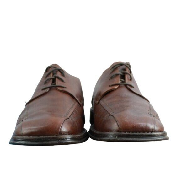 Bostonian Men's Brown Leather Square Toe Lace Up Dress Oxford Shoes Size 9 M - Picture 4 of 9